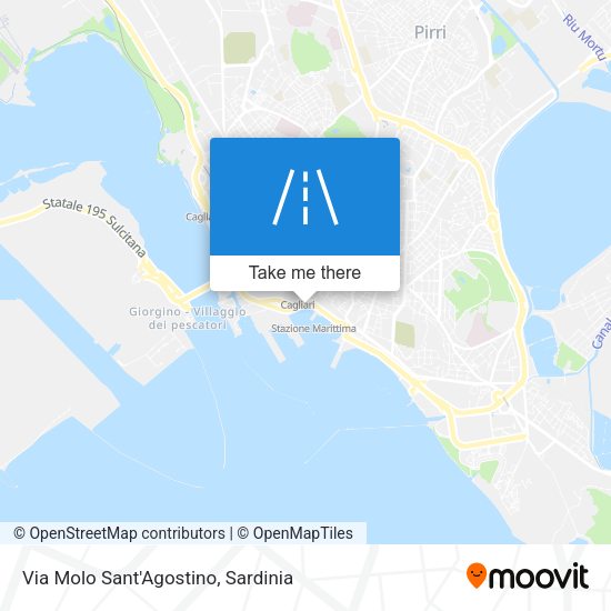 Via Molo Sant'Agostino map