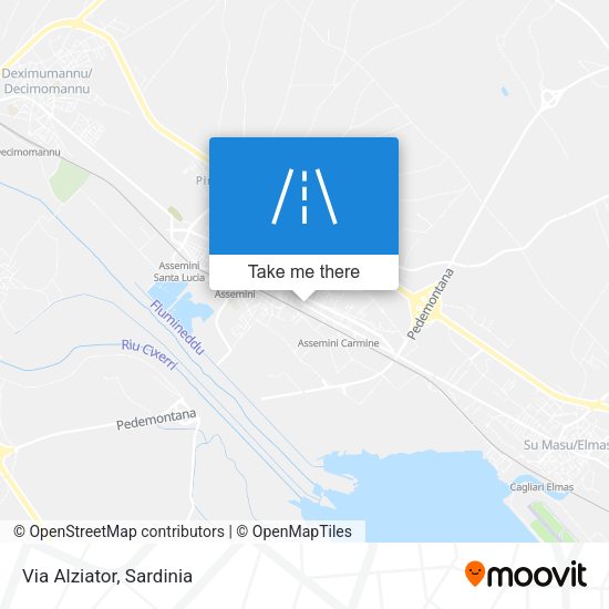 Via Alziator map