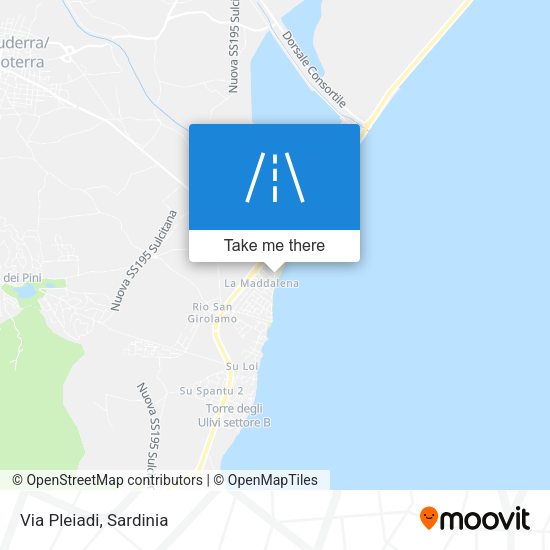 Via Pleiadi map