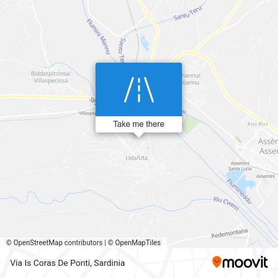 Via Is Coras De Ponti map