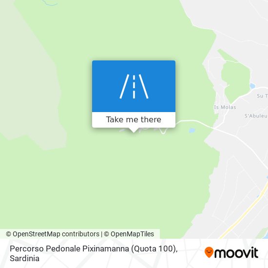 Percorso Pedonale Pixinamanna (Quota 100) map