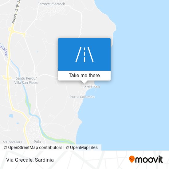 Via Grecale map