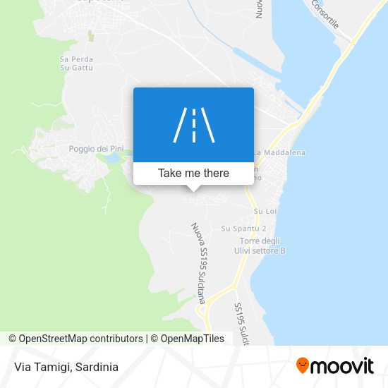 Via Tamigi map