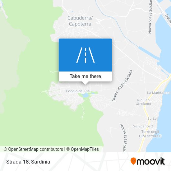 Strada 18 map