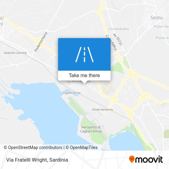 Via Fratelli Wright map