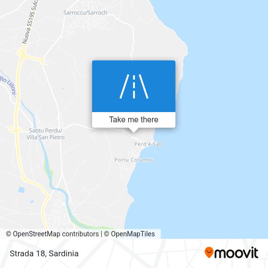 Strada 18 map