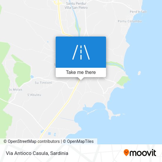 Via Antioco Casula map