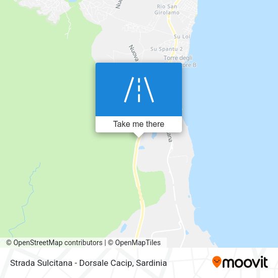 Strada Sulcitana - Dorsale Cacip map