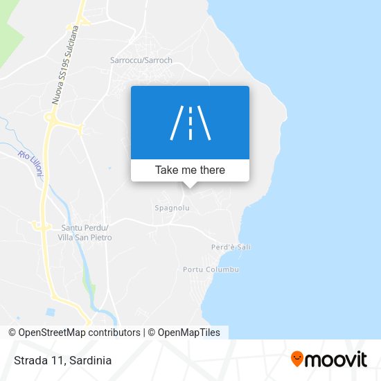 Strada 11 map
