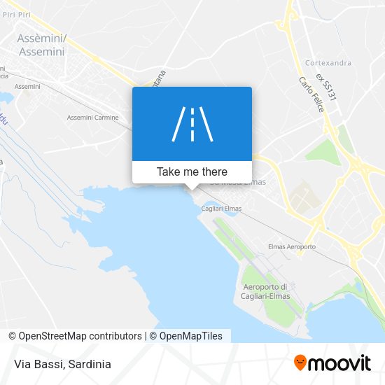 Via Bassi map
