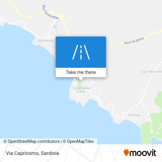 Via Capricorno map