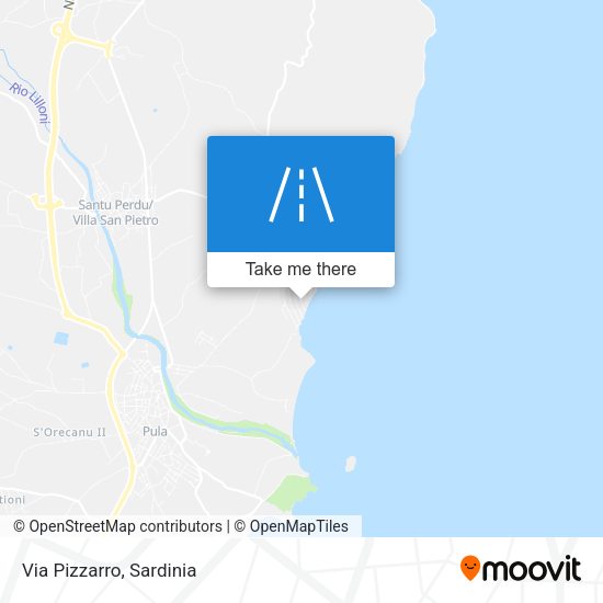 Via Pizzarro map