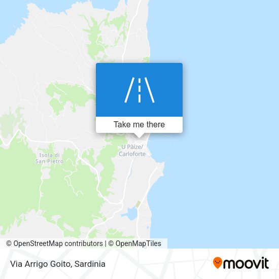 Via Arrigo Goito map