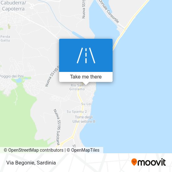 Via Begonie map