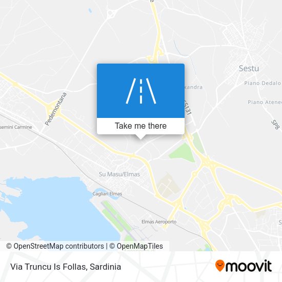 Via Truncu Is Follas map