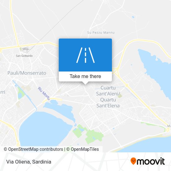 Via Oliena map