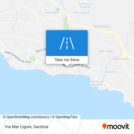 Via Mar Ligure map