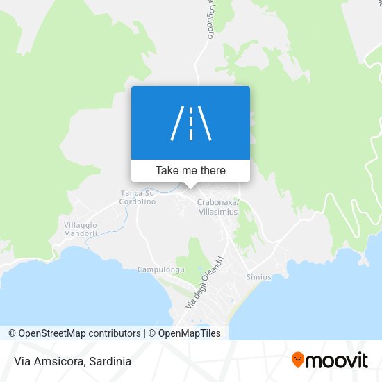 Via Amsicora map