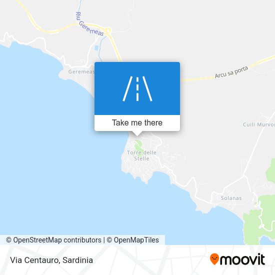 Via Centauro map