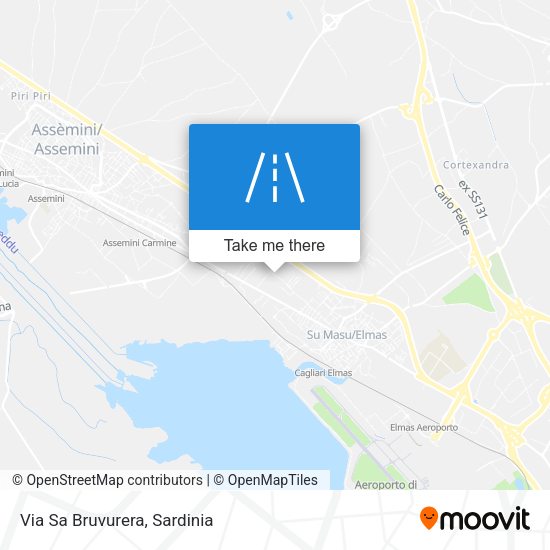 Via Sa Bruvurera map