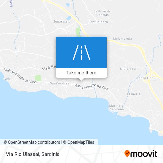 Via Rio Ulassai map