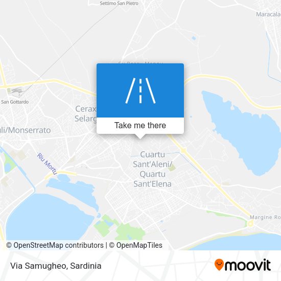 Via Samugheo map