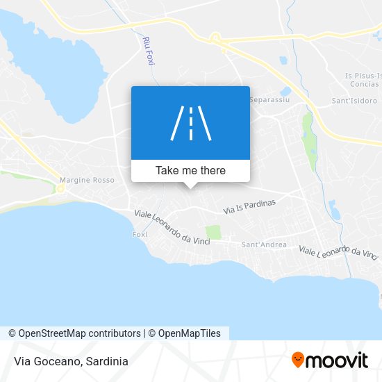 Via Goceano map