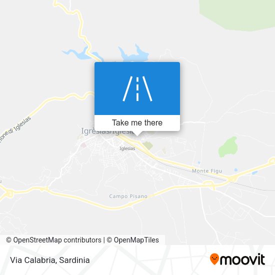 Via Calabria map