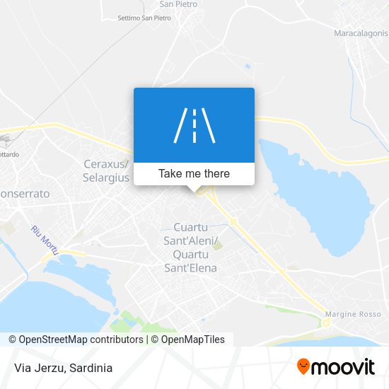 Via Jerzu map