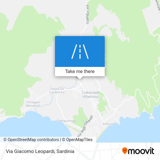 Via Giacomo Leopardi map