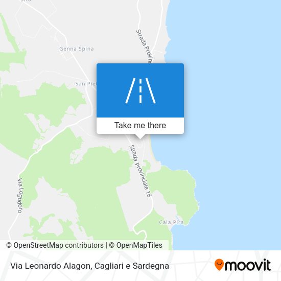 Via Leonardo Alagon map