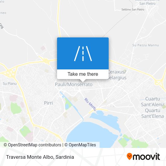 Traversa Monte Albo map