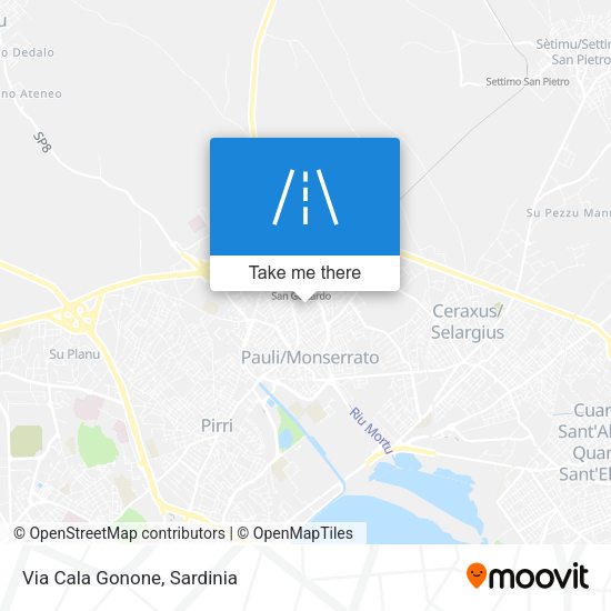 Via Cala Gonone map