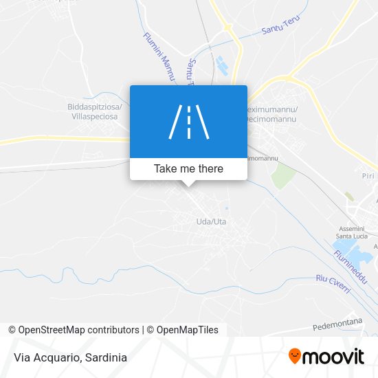 Via Acquario map