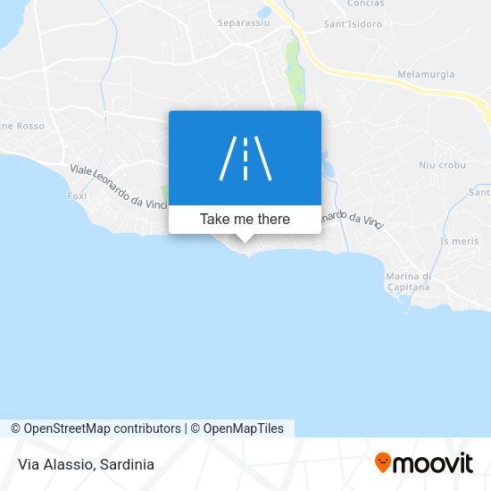 Via Alassio map