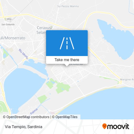 Via Tempio map