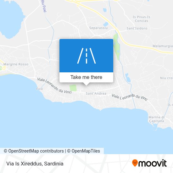 Via Is Xireddus map