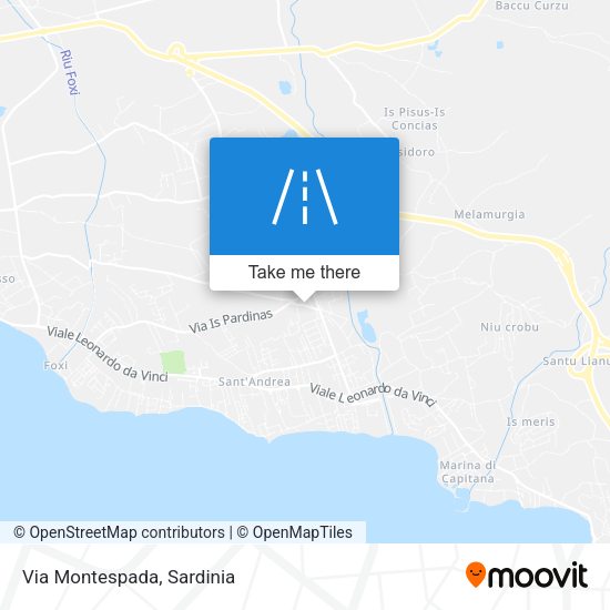 Via Montespada map