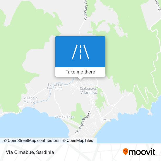 Via Cimabue map