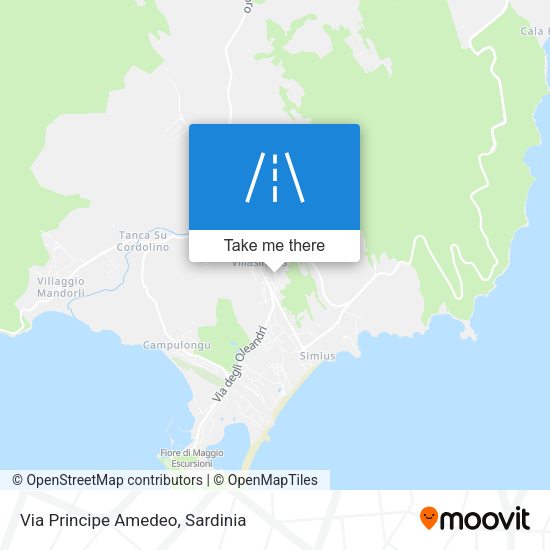 Via Principe Amedeo map