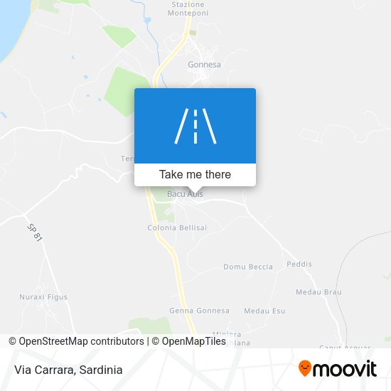 Via Carrara map
