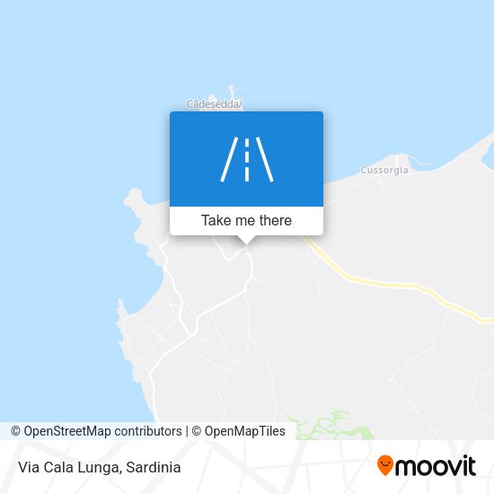 Via Cala Lunga map