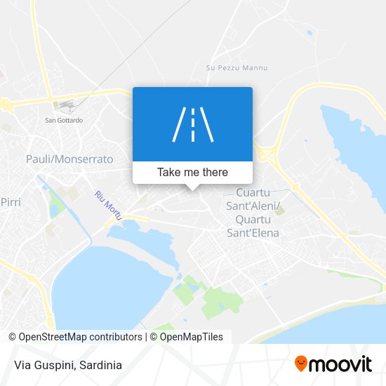 Via Guspini map