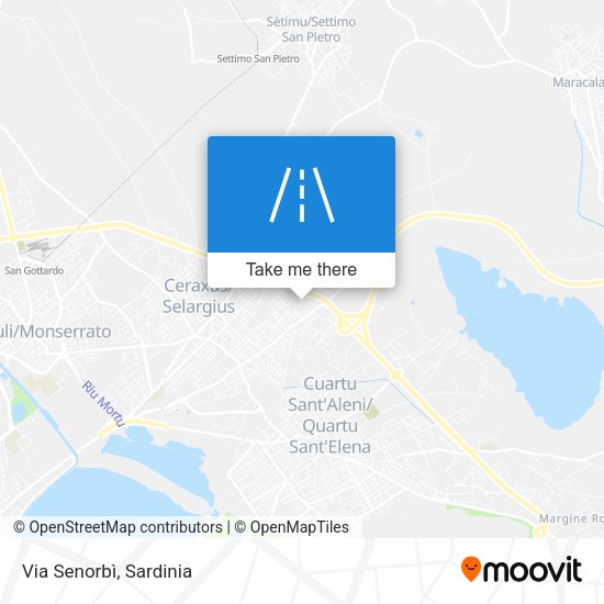 Via Senorbì map