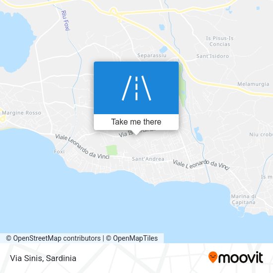 Via Sinis map