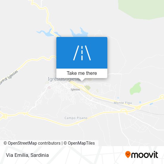 Via Emilia map