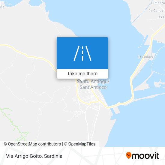 Via Arrigo Goito map