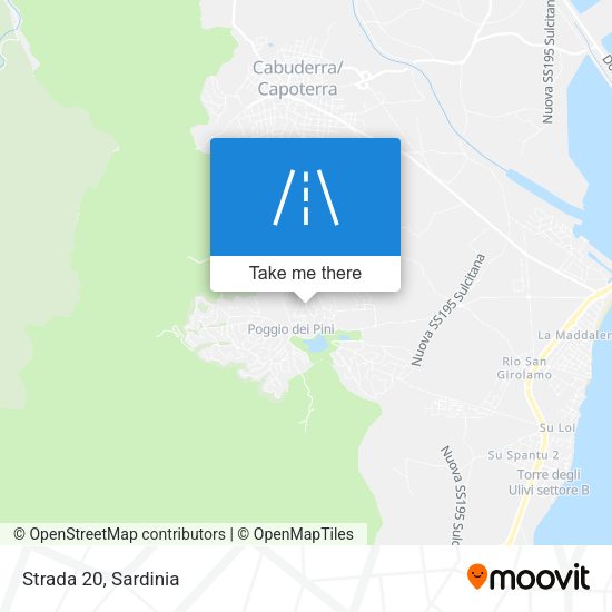 Strada 20 map