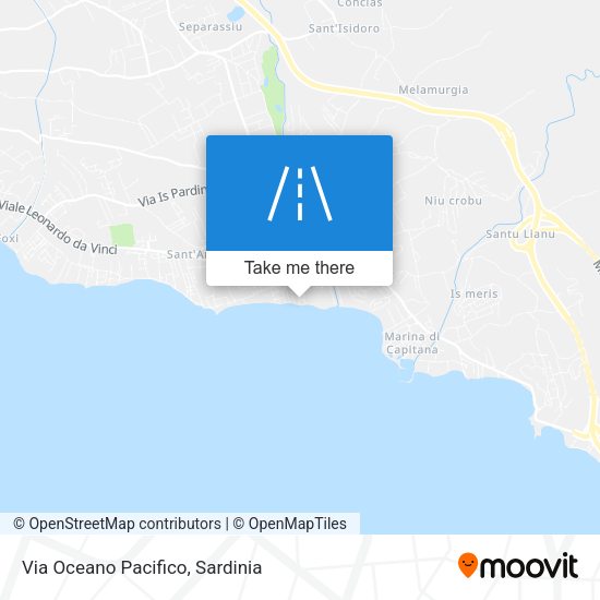 Via Oceano Pacifico map