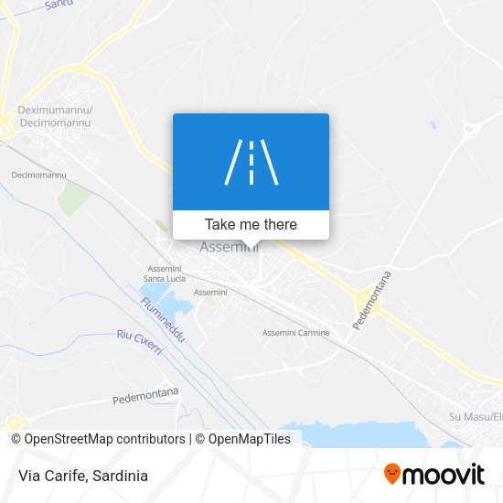 Via Carife map